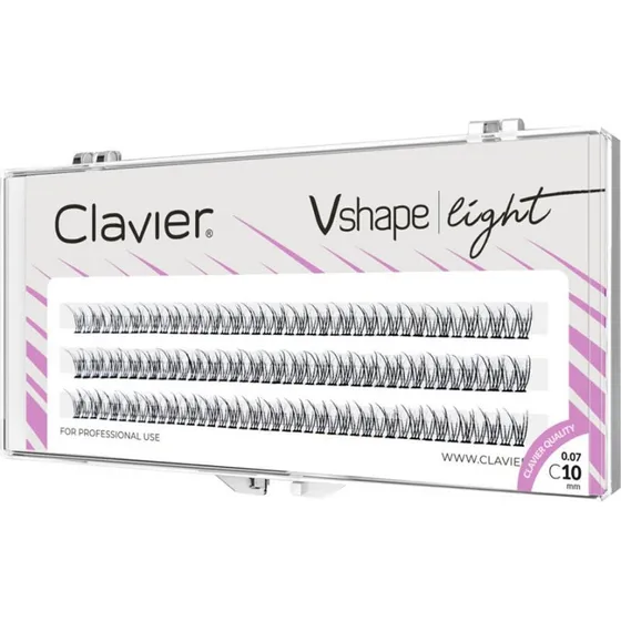 Clavier Vshape Light kępki rzęs 12mm (1 szt.)