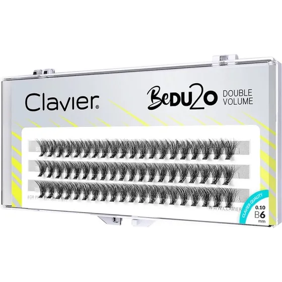 Clavier BeDU2O Double Volume kępki rzęs 12mm, 60 szt.