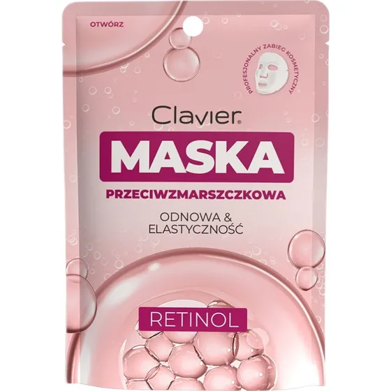 Clavier Maska przeciwzmarszczkowa w płachcie z retinolem 25ml