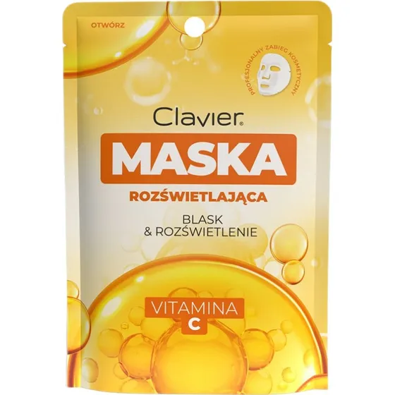 Clavier Maska rozświetlająca w płachcie z witaminą C 25ml