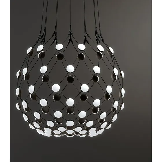 Luceplan Mesh Lampa Wisząca Ø80cm Black Phase 5m