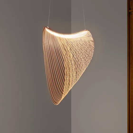 Luceplan Illan drewniana lampa wisząca LED Ø 80 cm