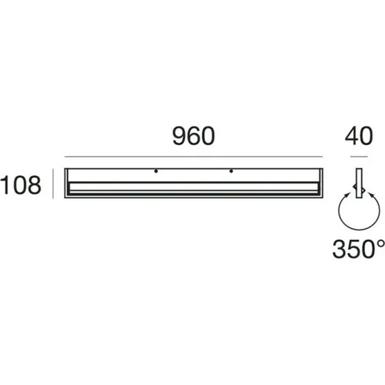 Stilnovo Kinkiet LED Tablet W1, 96 cm, biały