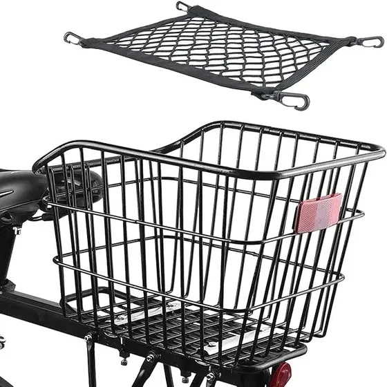 BikePro KOSZ NA ROWER METALOWY TYLNY 20 kg ODBLASK