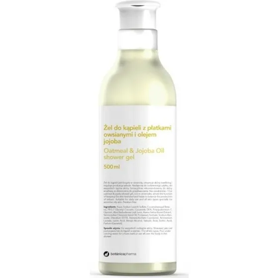 Botanicapharma Żel do kąpieli z płatkami owsianymi i olejem jojoba 500 ml