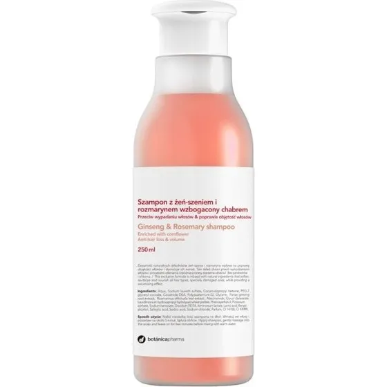 Botanicapharma Szampon z żeń-szeniem, rozmarynem i chabrem 250 ml