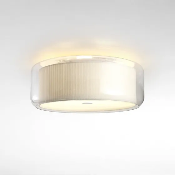 Lampa sufitowa MARSET Mercer C ze szkła i bawełny