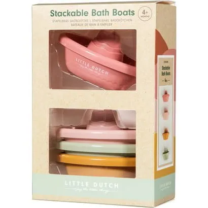 Little Dutch Łódeczki do Kąpieli Pink 4 szt. 18m+