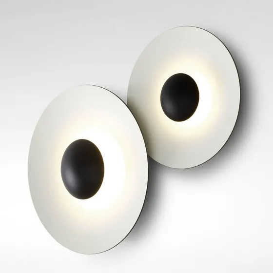 Marset Ginger 32C Lampa ścienna LED Ø32cm brązowy/biały