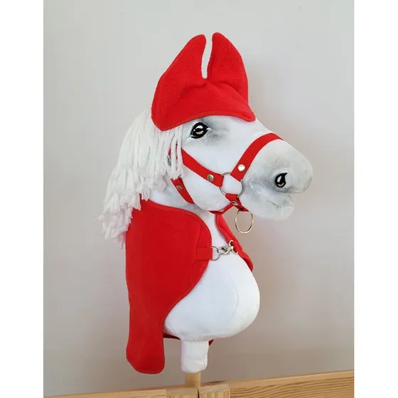 Derka i nauszniki Polarowa dla Hobby Horse A3, czerwony