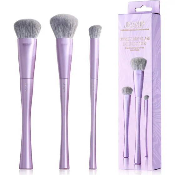 JESSUP Luxury Purple Face Coverage Trio Zestaw Pędzli T513 (3 szt.)