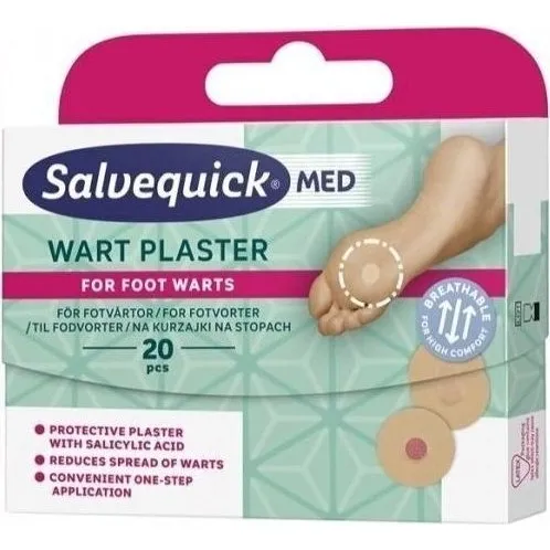 Salvequick Plastry na kurzajki z kwasem salicylowym, 20 sztuk