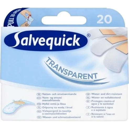 Salvequick Transparent Plastry Przezroczyste 20 sztuk