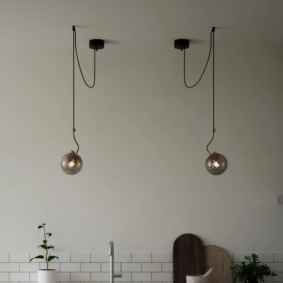 By Rydéns Carry Lampa Wisząca Grey - Szklana Kula