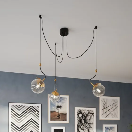 By Rydéns Carry 3 Lampa Wisząca Grey - Szkło