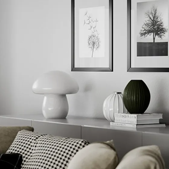 By Rydéns Mira Mushroom Lampa Stołowa H30 Biała