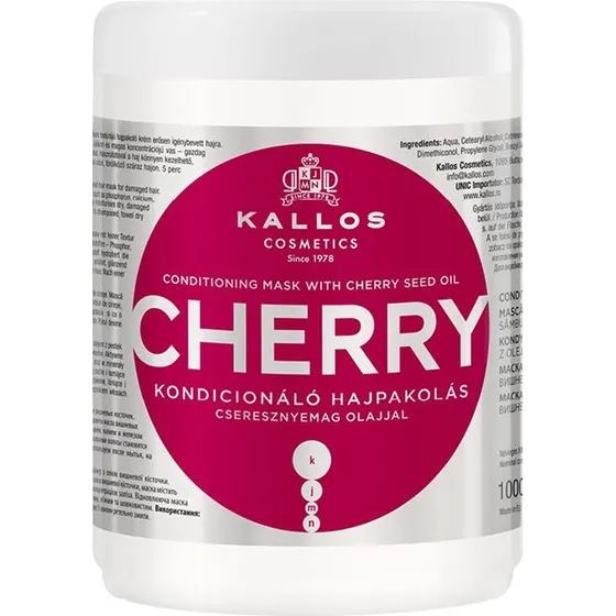 Kallos Maska Kondycjonująca Cherry z Olejem z Pestek Czereśni 1000 ml