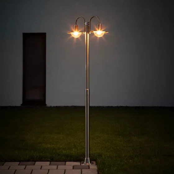 Lindby Damion 2 Lampa Ogrodowa Stal Nierdzewna 200 cm