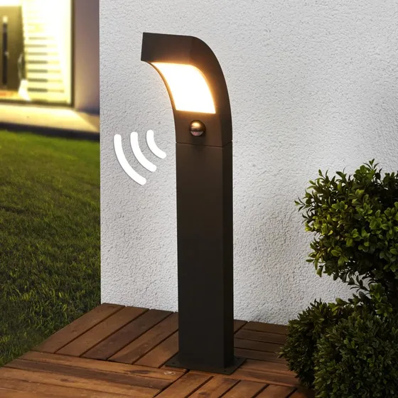 Lucande Lennik H60 Lampa Ogrodowa LED z Czujnikiem Ruchu, Grafit