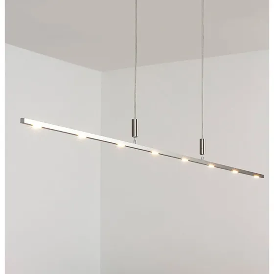 Lucande Quitani Tolu L180 Lampa Wisząca LED Nickel/Chrome 180cm