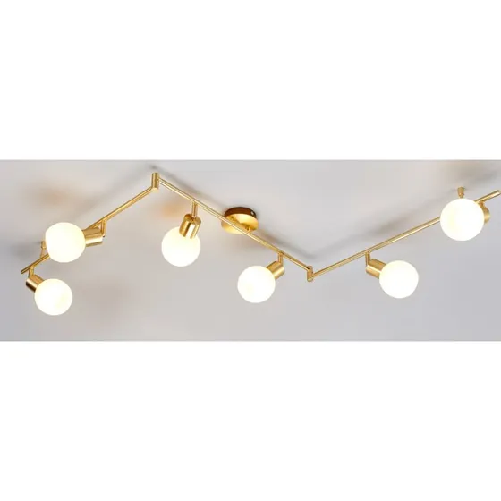 Lindby Elaina Lampa Sufitowa Brass 6-punktowa, 180 cm