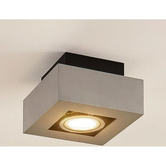 Vince 1 Lampa Sufitowa Silver Arcchio - Srebrna, Aluminium, 14x14 cm