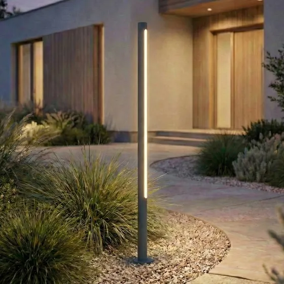 Lindby Liravel Słupek oświetleniowy LED, 115 cm, antracyt, IP65