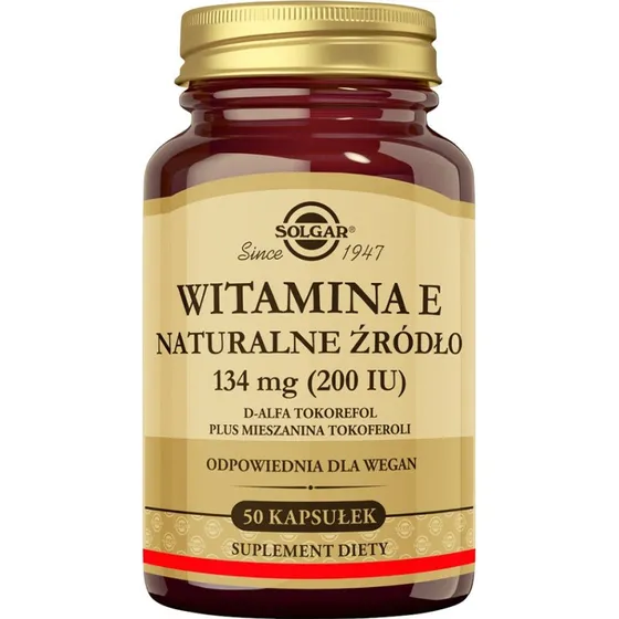 Solgar Witamina E 200 IU, 50 kapsułek