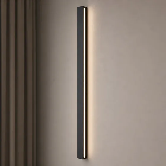 Lucande Kinsley Kinkiet LED 90 cm, czarny, ściemniany, CCT