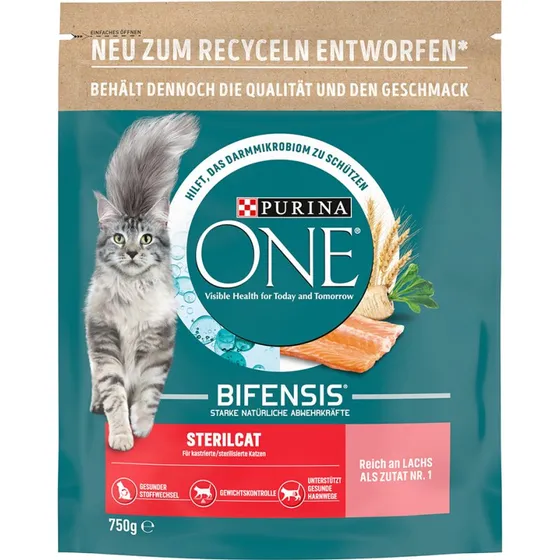 Purina ONE Sterilcat Łosoś, karma sucha dla kotów, 2 x 750 g