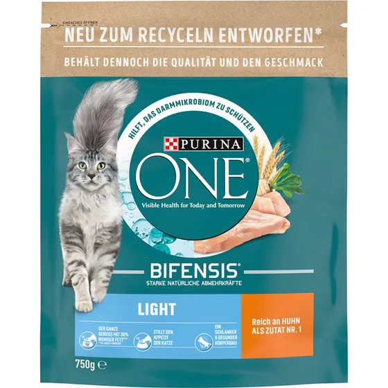 Purina ONE Karma sucha dla kota Light, 2 x 750 g
