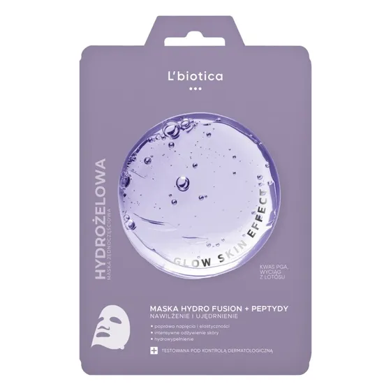 L'biotica Hydrożelowa maska PGA Hydro Fusion z peptydami 1 szt.