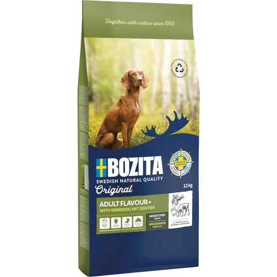 Bozita Original Adult Flavour Plus Renifer, bez pszenicy, 12 kg