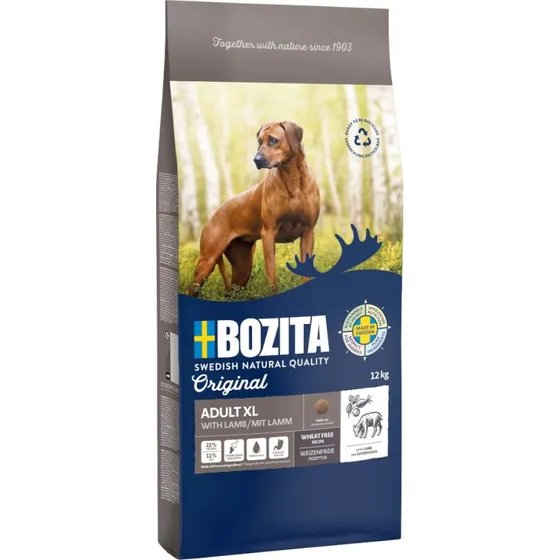 Bozita Original Adult XL z jagnięciną, bez pszenicy, 12 kg