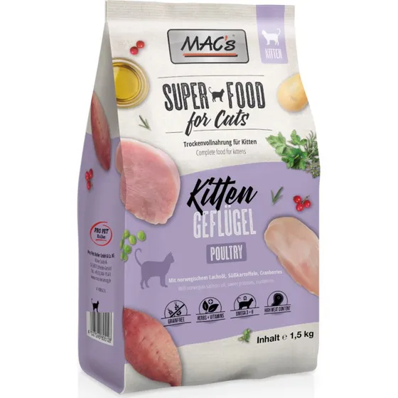 MAC's Superfoods Cat Kitten - 1,5 kg