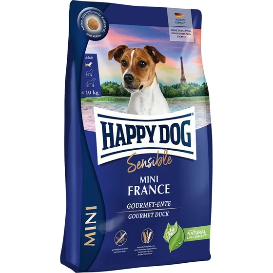 Happy Dog Sensible Mini France - Karma dla małych psów, kaczka, 4 kg