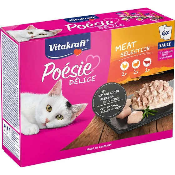 Vitakraft Poésie Délice Mięso w sosie, 6 x 85 g
