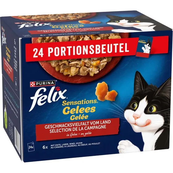 Felix Sensations w galarecie, 48 x 85 g - Mięsna różnorodność