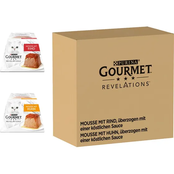 Gourmet Revelations Mus dla kota, 48 x 57 g - Wołowina i kurczak