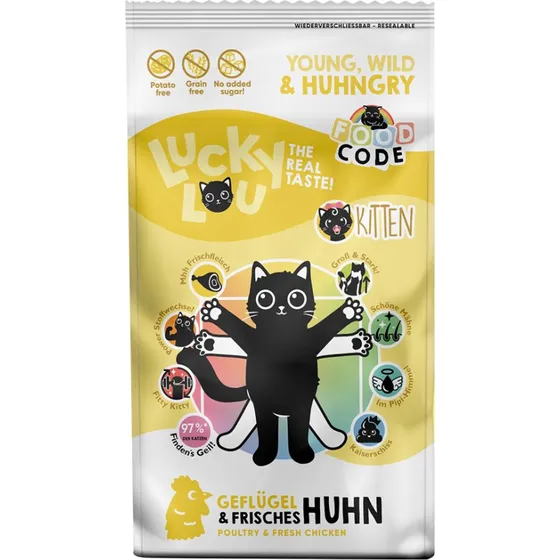 Lucky Lou Kitten sucha karma dla kota, drób i kurczak, 340 g
