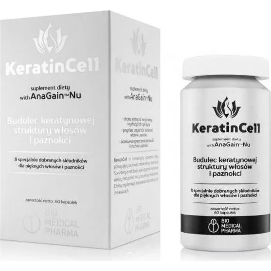 KeratinCell suplement diety na włosy i paznokcie, 60 kapsułek