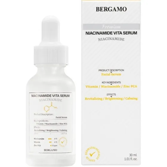 BERGAMO Niacinamide Vita Serum - witaminowe serum do twarzy 30 ml