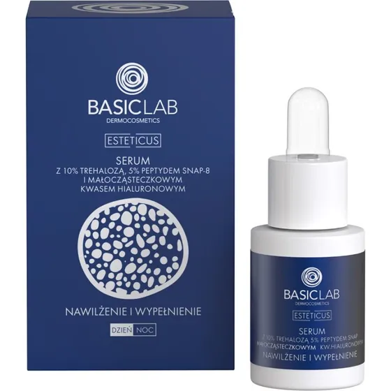 BasicLab Esteticus Serum z 10% Trehalozą i 5% Peptydem SNAP-8, 15ml