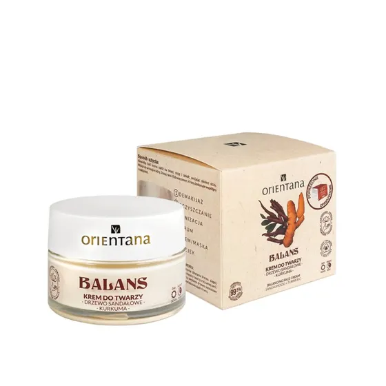 Orientana Balans Krem do Twarzy Drzewo Sandałowe i Kurkuma 50g
