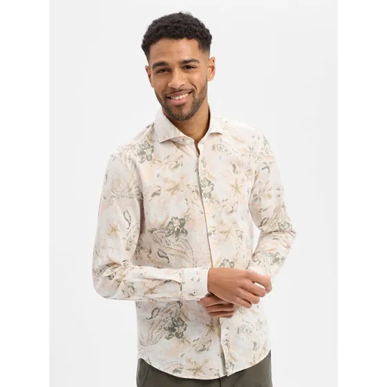 JOOP! Koszula Pai Slim Fit z lnu i bawełny, biała, 40