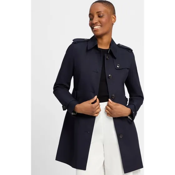Tommy Hilfiger Płaszcz Damski Bawełniany Niebieski, XS