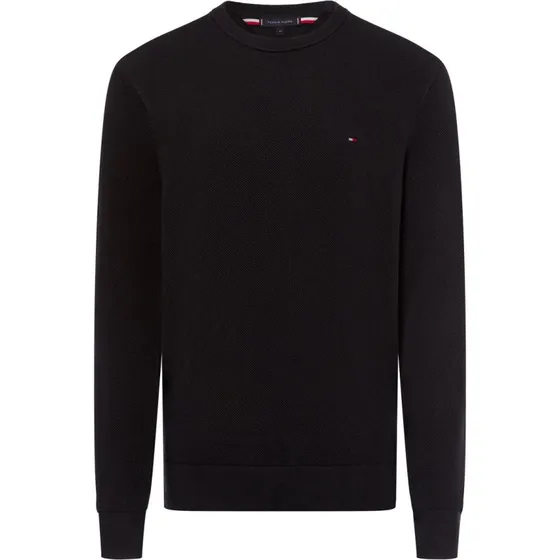 Tommy Hilfiger Sweter Męski z Bawełny, Czarny, M