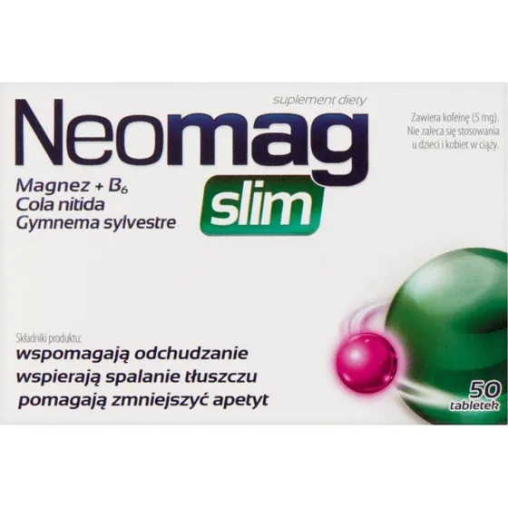 NeoMag Slim suplement diety wspomagający odchudzanie, 50 tabletek
