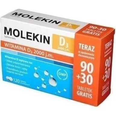 Molekin D3 2000 j.m. 120 tabletek
