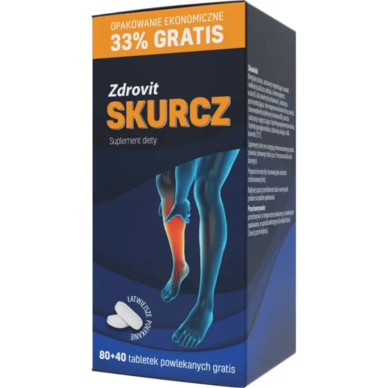 Zdrovit Skurcz Magnez + Potas + B6, 120 tabletek